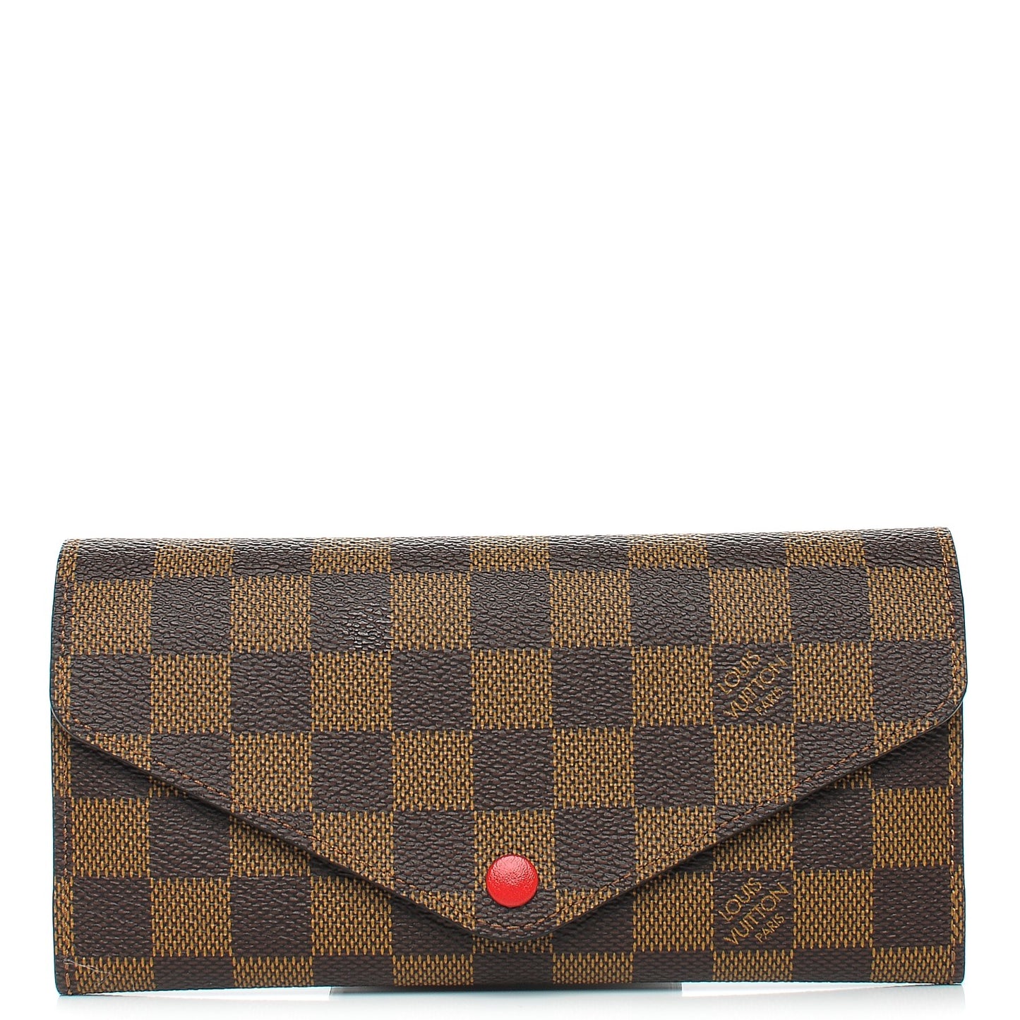 Damier Ebene Josephine Wallet Red
