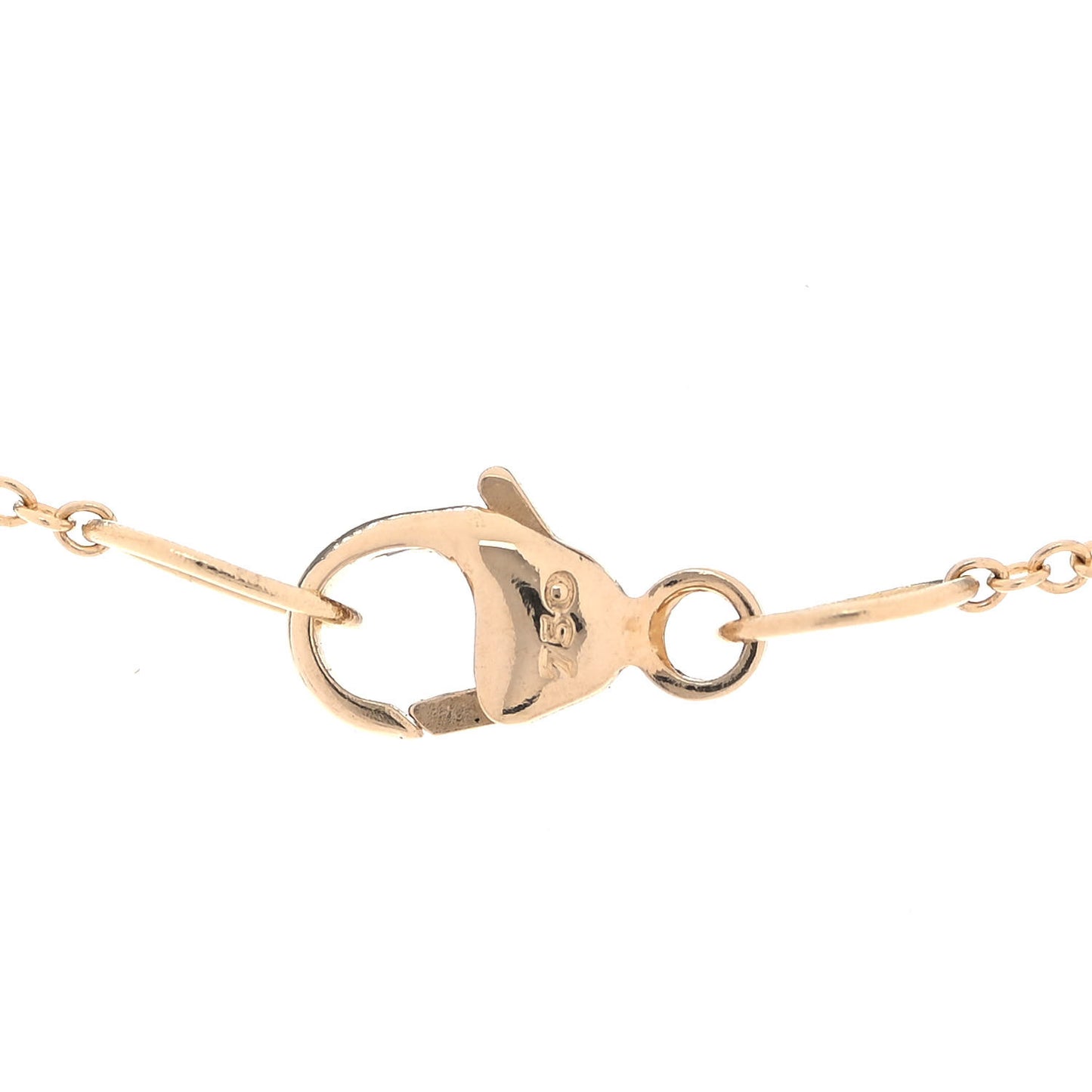 18K Yellow Gold Diamond Initial S Charm Necklace