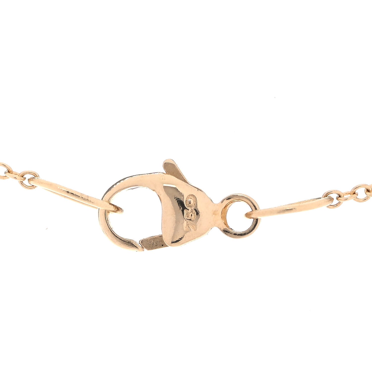 David Yurman 18K Yellow Gold Diamond Initial S Charm Necklace 5 of 5