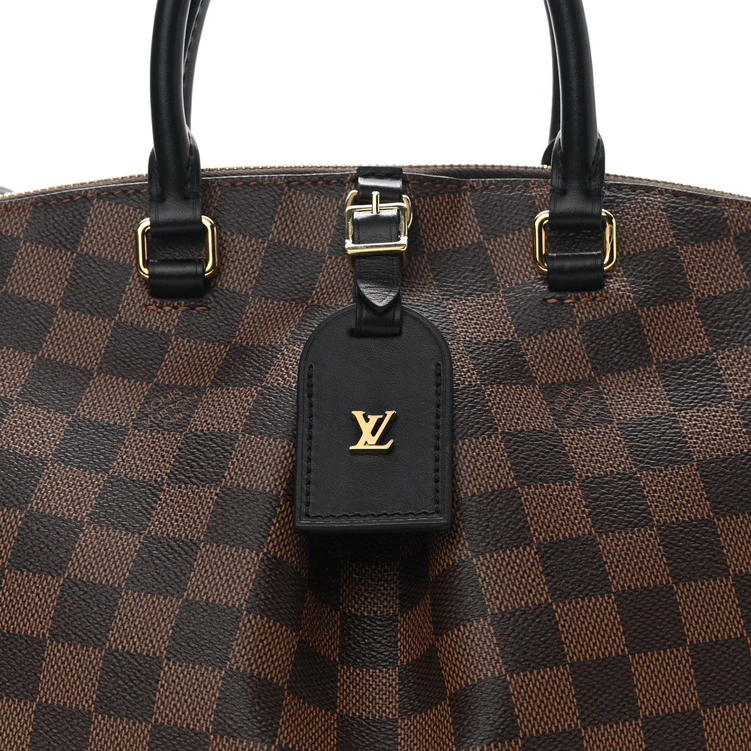 Louis Vuitton Damier Ebene Odeon Tote MM Black 7 of 9