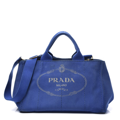 Prada Canapa Logo Shopping Tote Cobalto 1 of 10