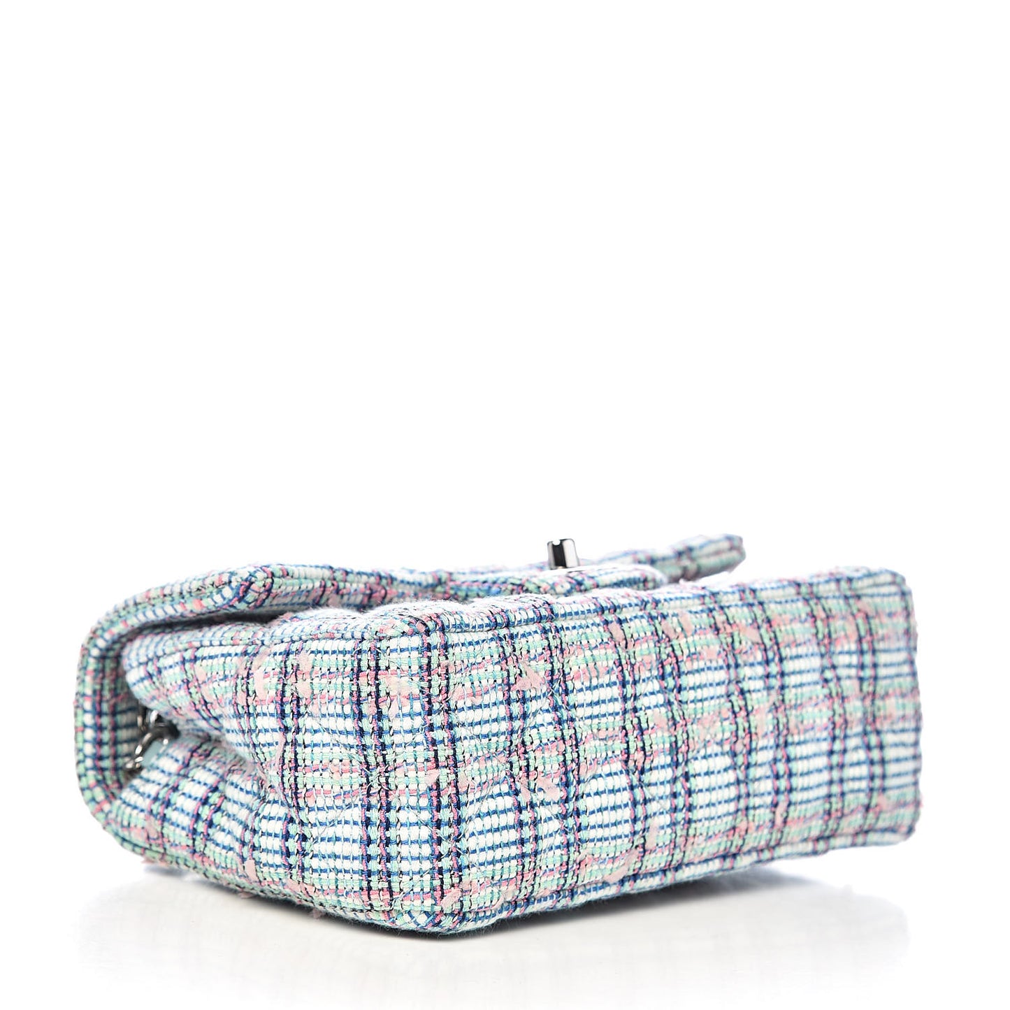 Quilted Mini Rectangular Flap Blue White