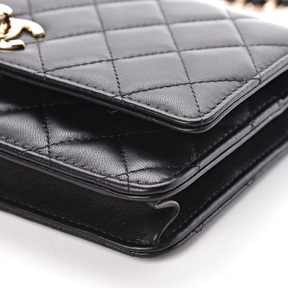 Chanel Lambskin Quilted Trendy CC Wallet On Chain WOC Black 10 of 11
