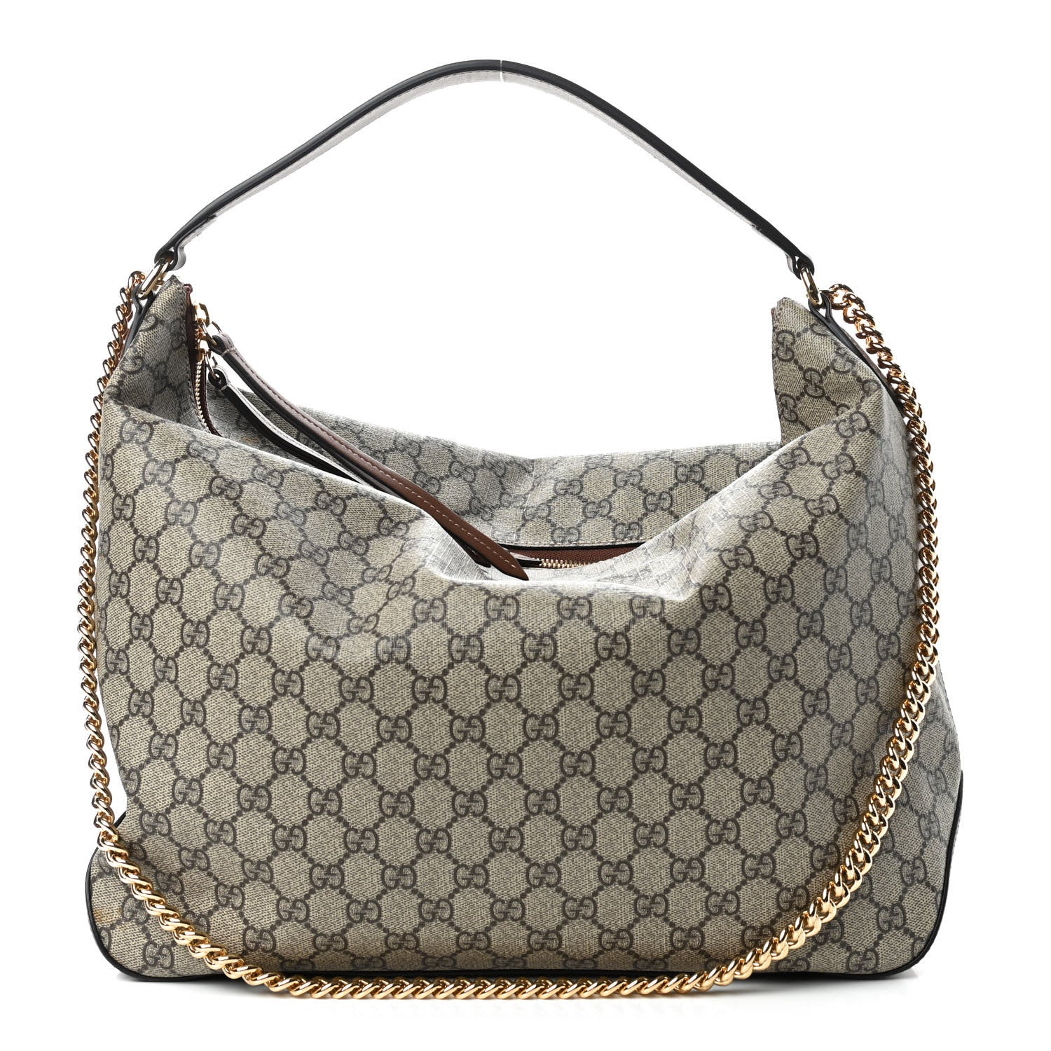 Gucci GG Supreme Monogram Large Linea A Hobo Light Brown 1 of 10