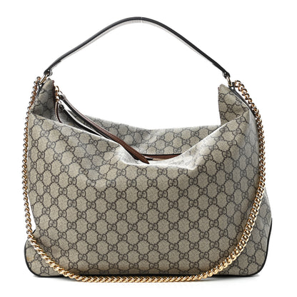 Gucci GG Supreme Monogram Large Linea A Hobo Light Brown 1 of 10