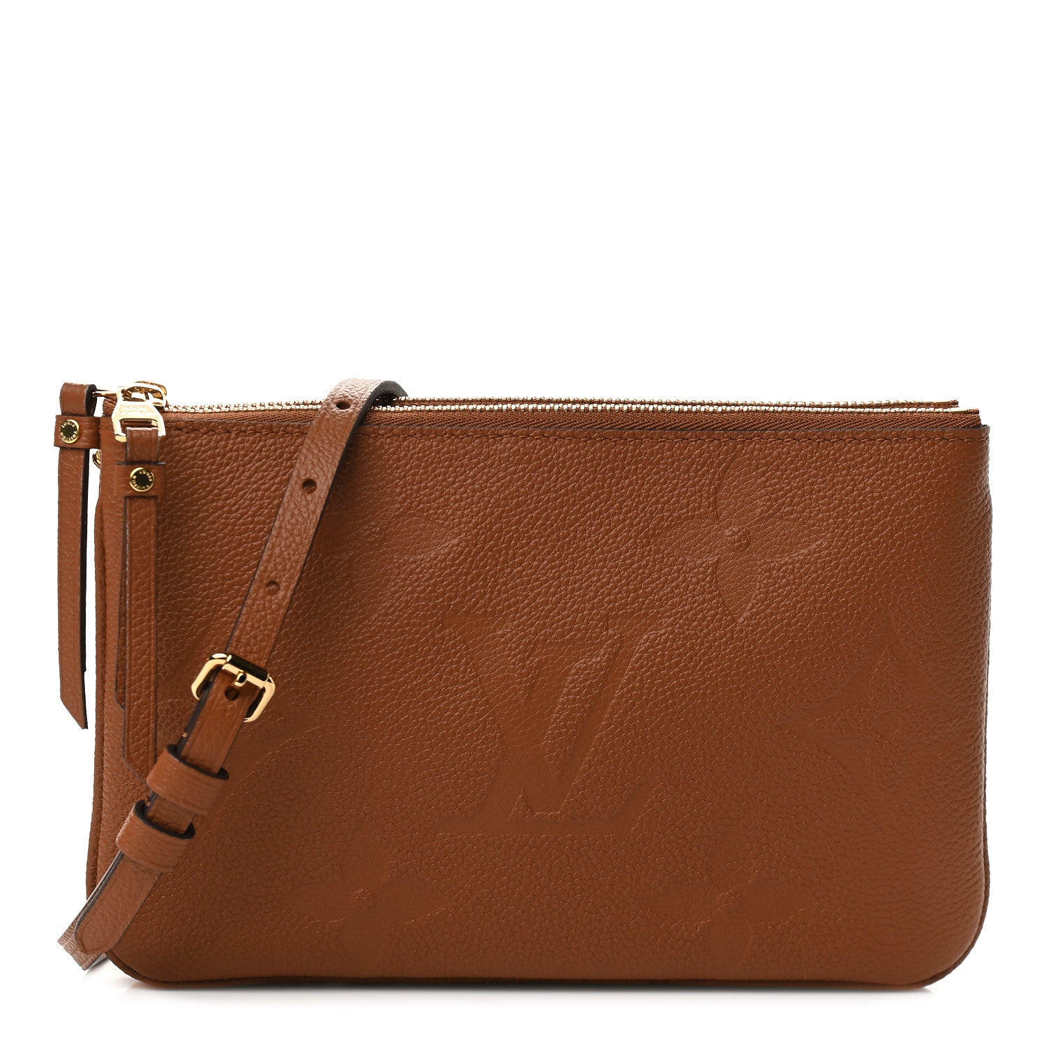 Louis Vuitton Empreinte Monogram Giant Double Zip Pochette Caramel 1 of 8