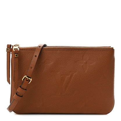 Louis Vuitton Empreinte Monogram Giant Double Zip Pochette Caramel 1 of 8