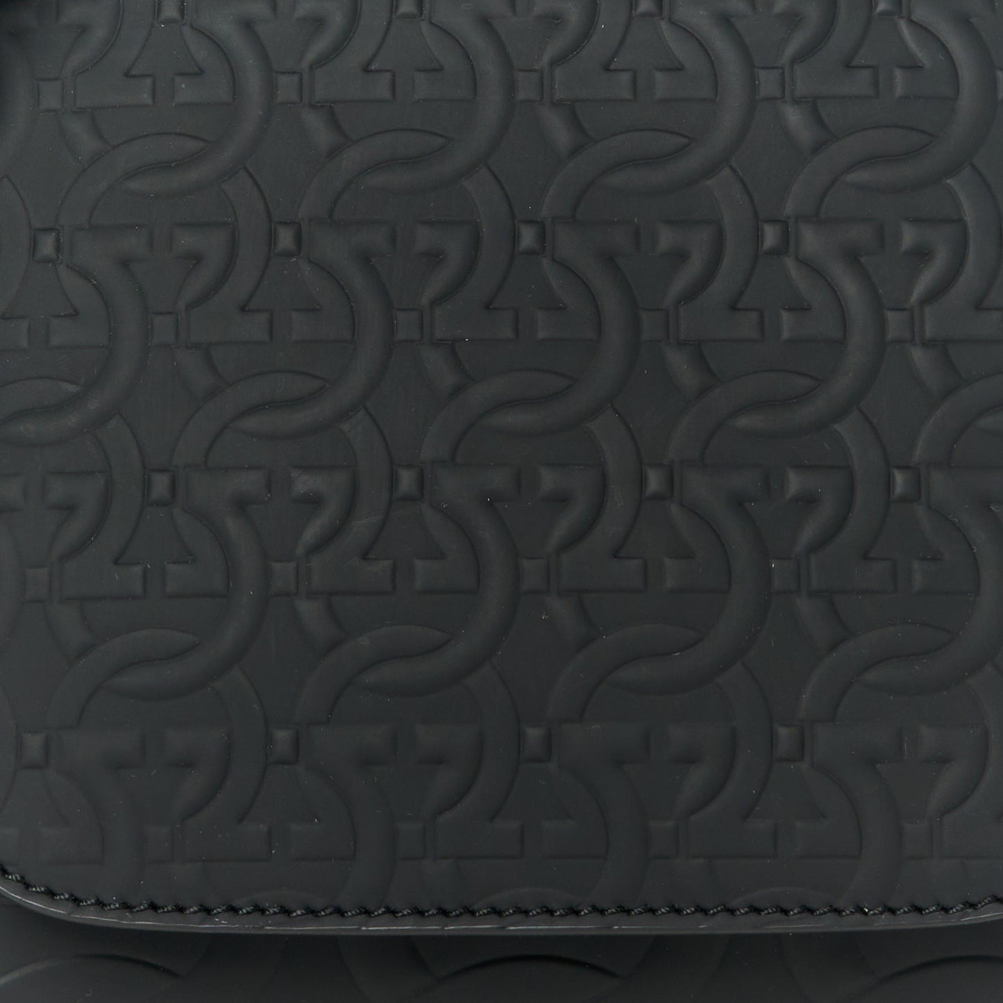Calfskin Gancini Embossed Brooklyn Crossbody Bag Black