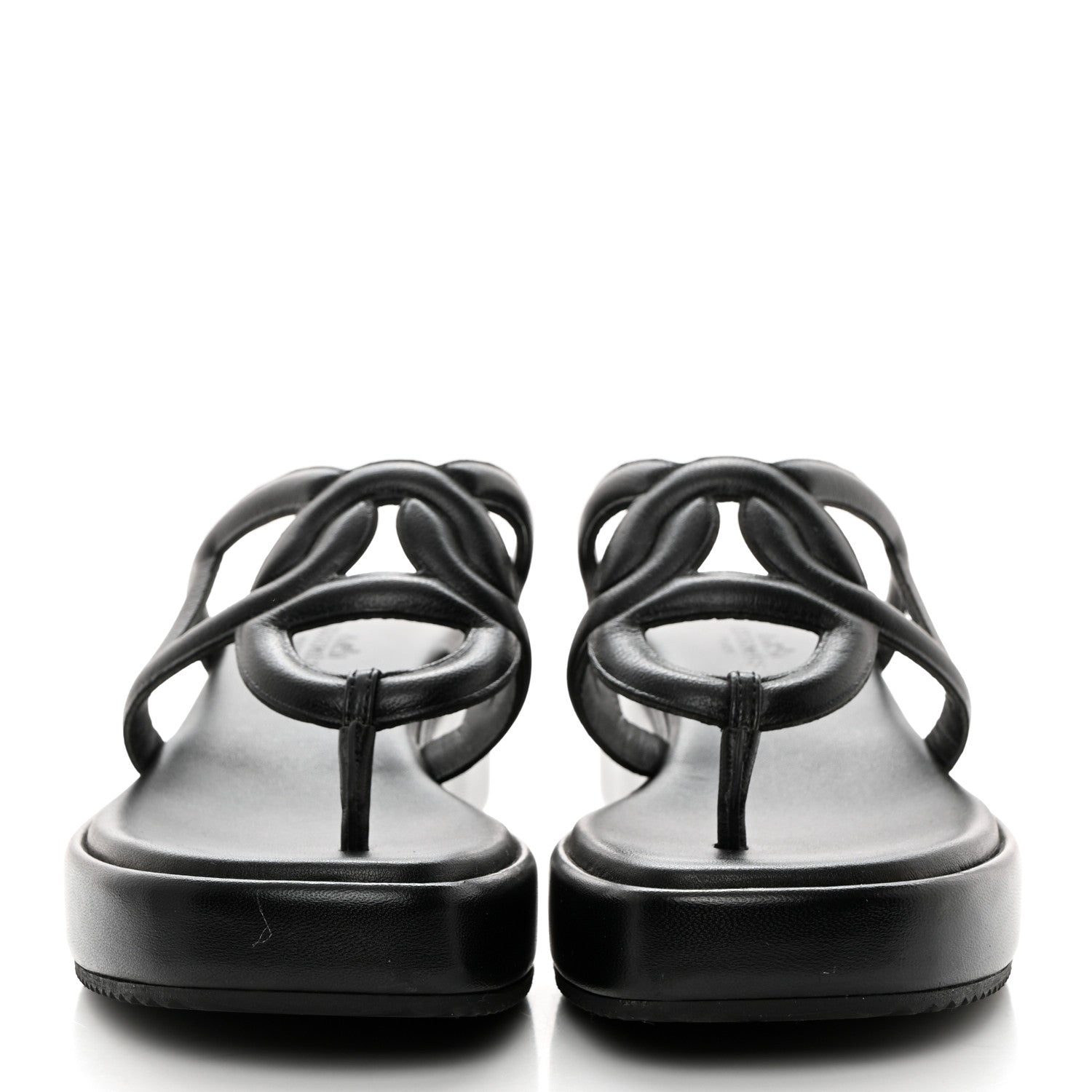 Hermes Nappa Gipsy Sandals 35 Black 2 of 9