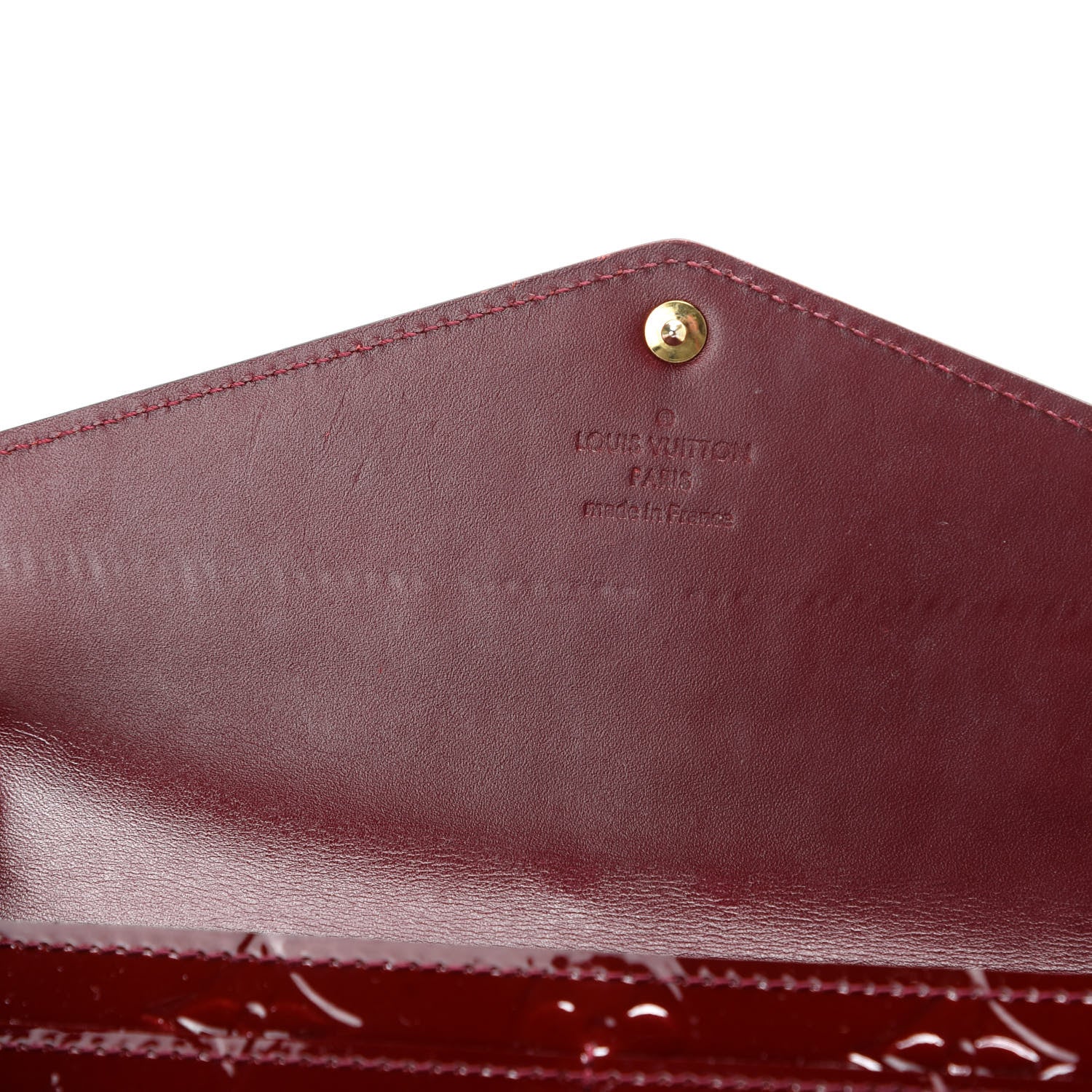 Louis Vuitton Vernis Sarah Wallet NM Griotte 6 of 6