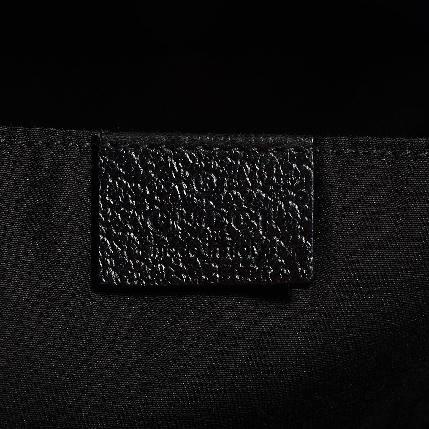 GG Monogram Medium Web Handle Vertical Tote Black
