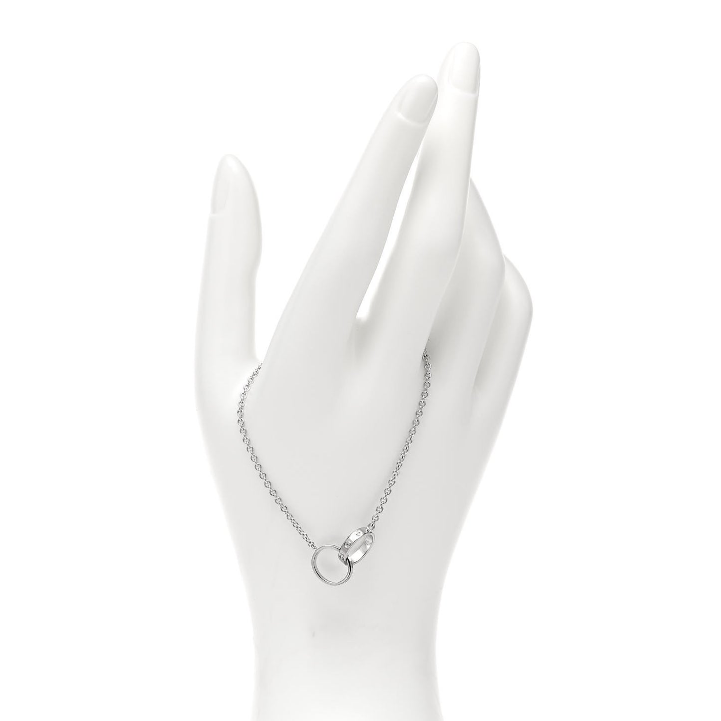 18K White Gold Interlocking LOVE Bracelet