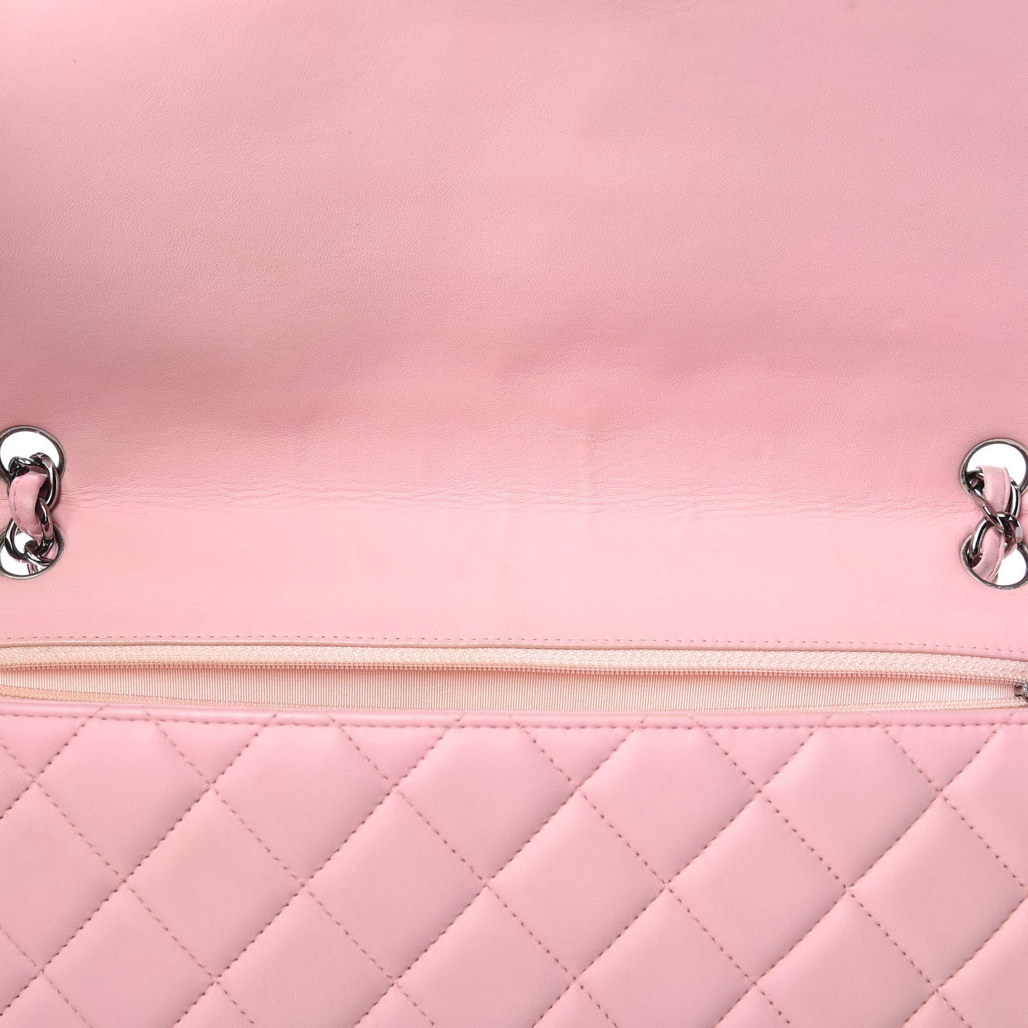 Chanel Lambskin Quilted Maxi Single Flap Pink 14 of 18