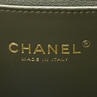 Chanel Caviar Quilted Mini Coco First Flap Khaki 6 of 10