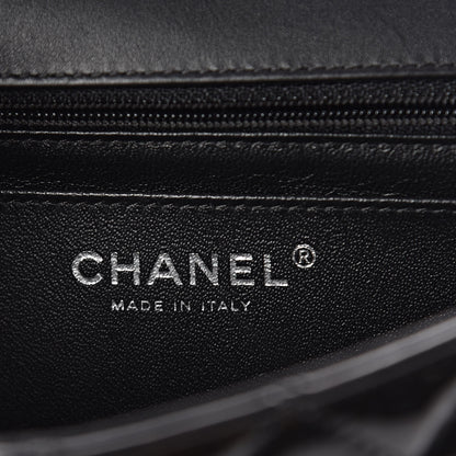 Chanel Patent Calfskin Quilted Bi-Color Mini Rectangular Flap Pink Black 6 of 11