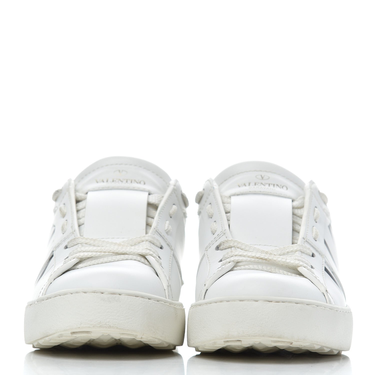 Valentino Garavani Calfskin VLTN Rockstud Open Sneakers 36 White 2 of 26