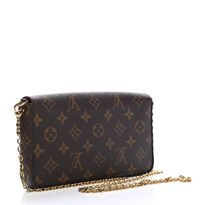 Louis Vuitton Monogram Pochette Felicie Chain Wallet Fuchsia 4 of 10