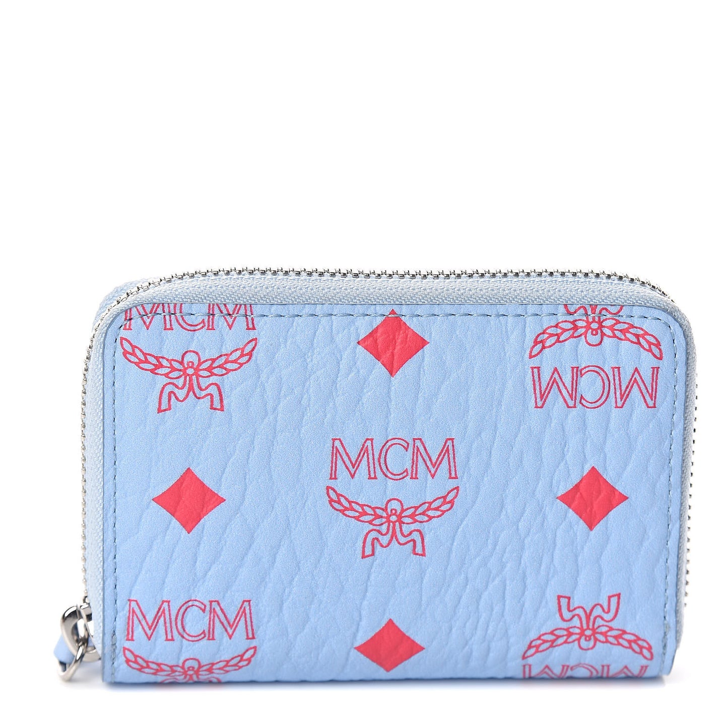 Visetos Mini Zip Around Wallet Light Blue Red