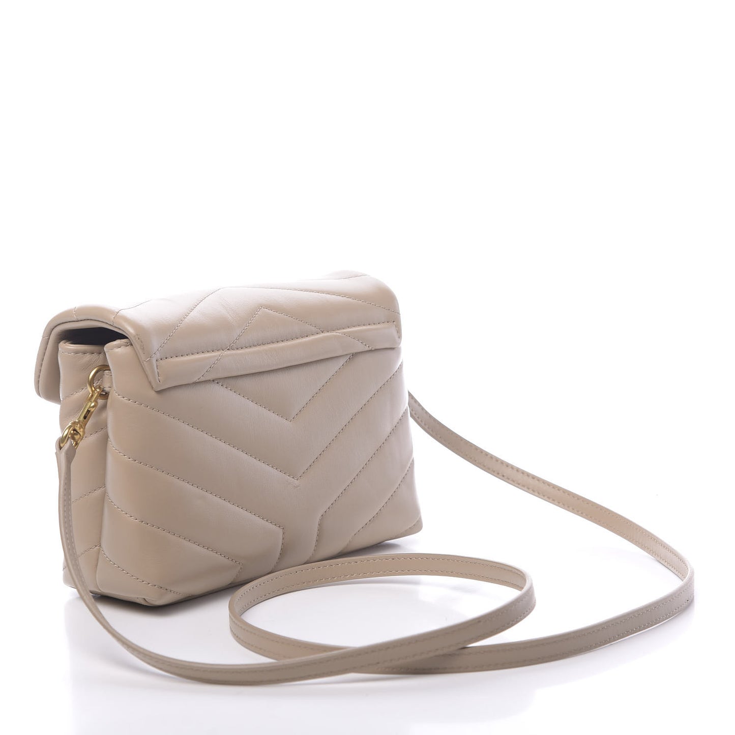 Calfskin Y Quilted Monogram Toy Loulou Crossbody Bag Dark Beige
