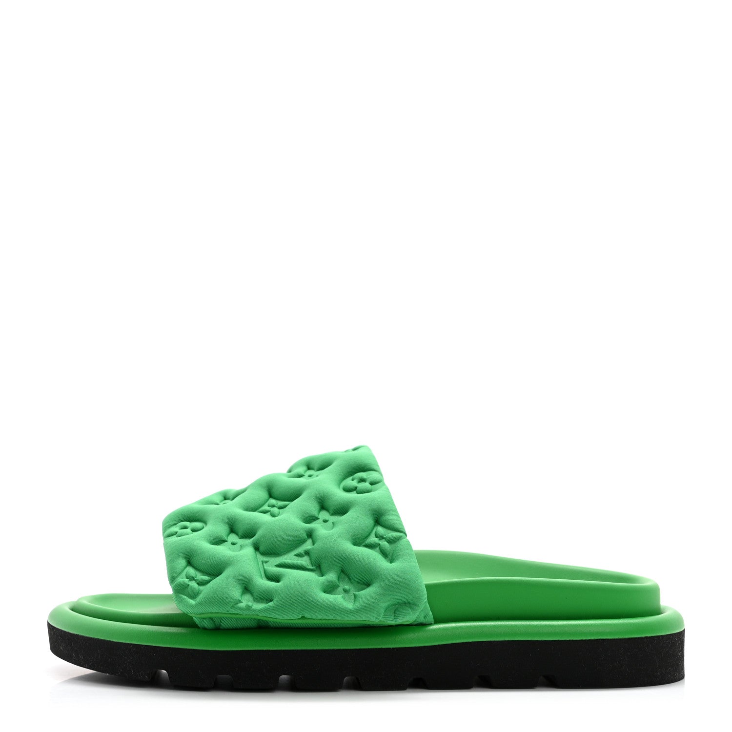 Louis Vuitton Technical Fabric Embossed Monogram Pool Pillow Comfort Mules 39 Green 1 of 8