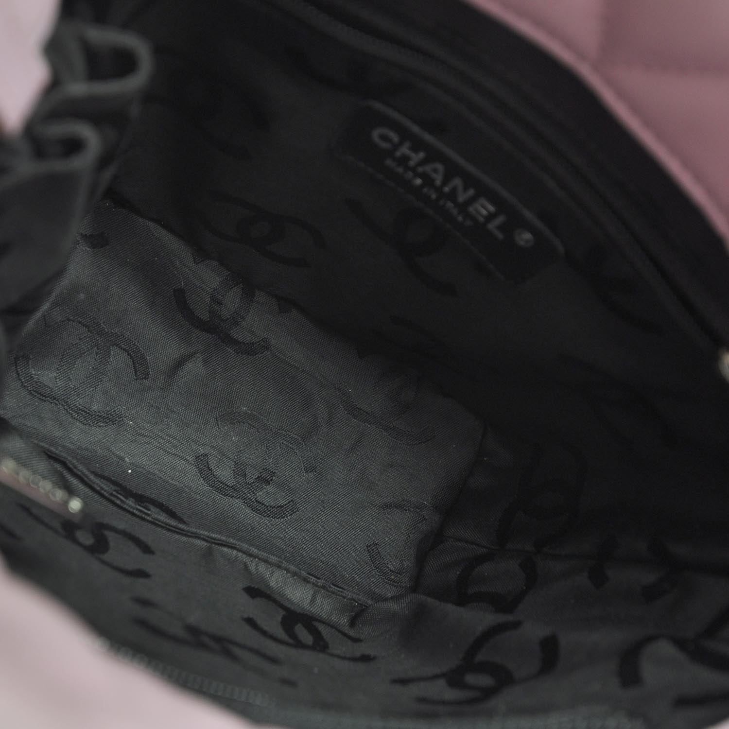 Chanel Calfskin Quilted Small Cambon Tote Pink Black 8 of 10