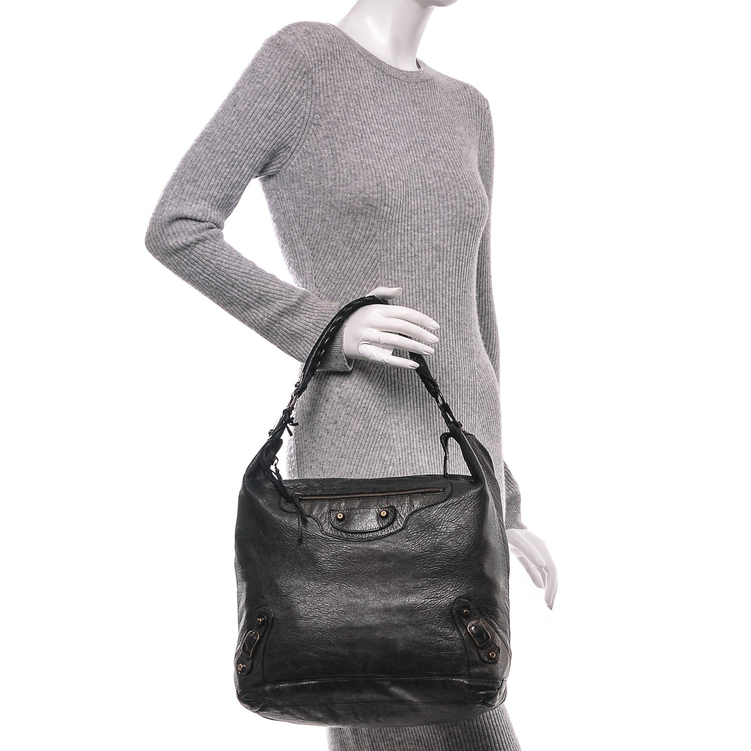 Balenciaga Agneau Classic Hardware Day Hobo Black 2 of 8