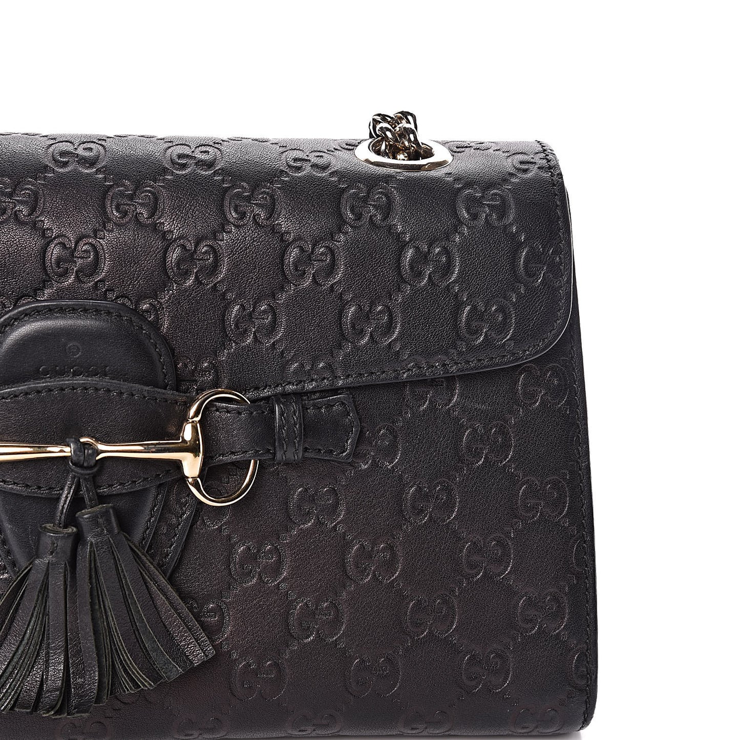 Guccissima Medium Emily Chain Shoulder Bag Black
