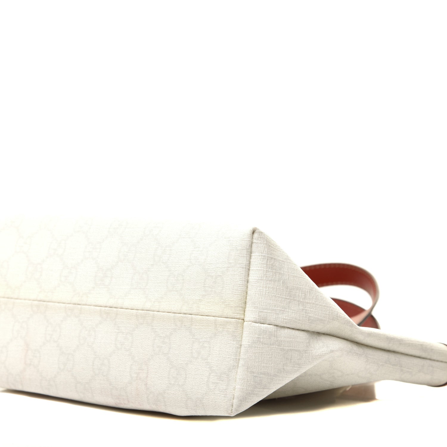 Gucci GG Plus Monogram Small Jolicoeur Tattoo Heart Tote Off White Red 9 of 10