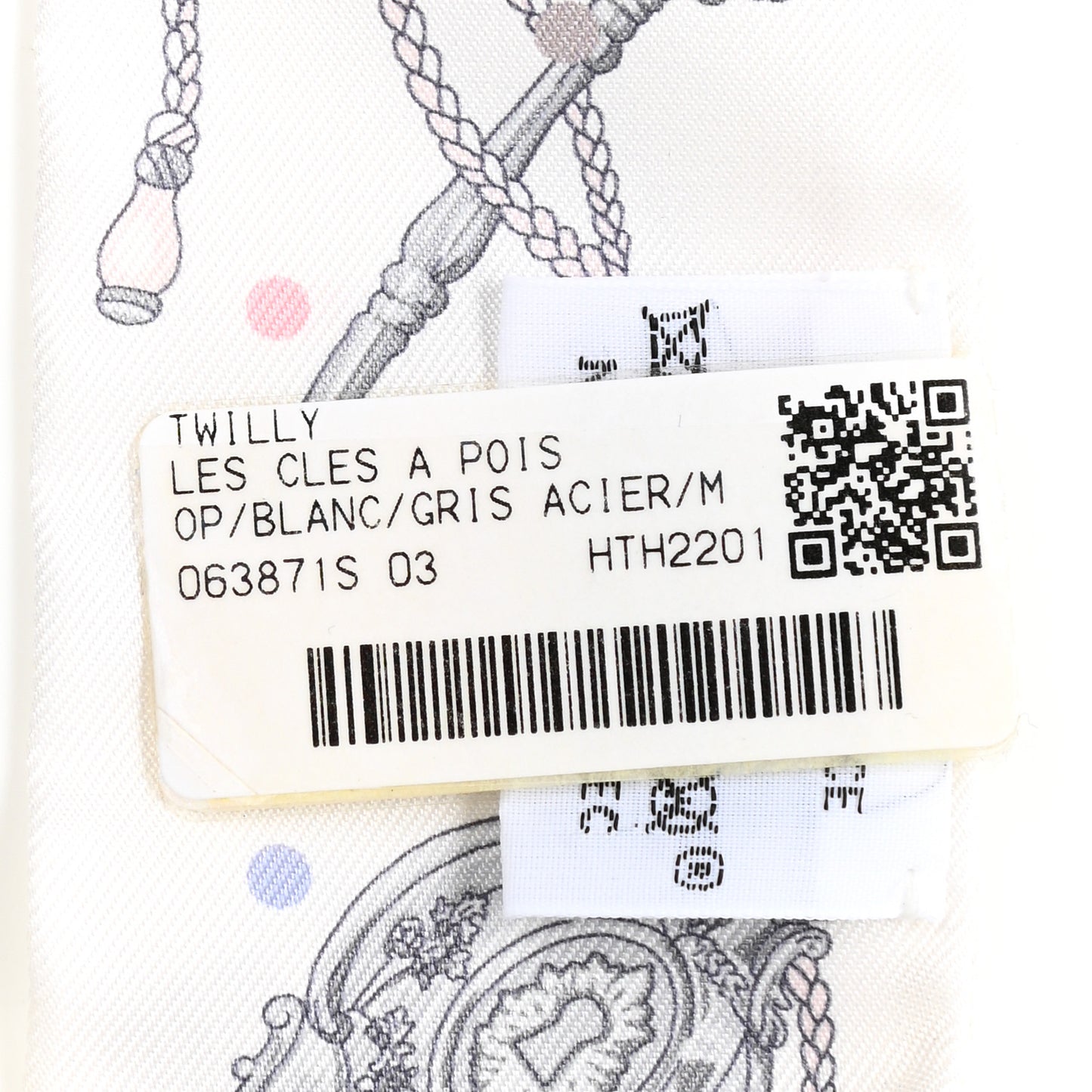 Silk Les Cles A Pois Twilly White Gris Acier