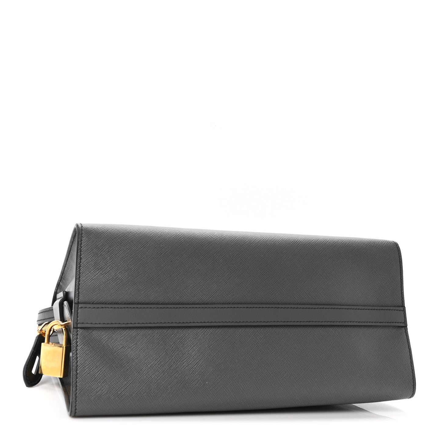 Saffiano City Calfskin Medium Esplanade Tote Mercurio Black