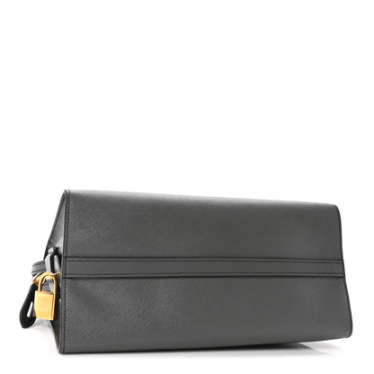 Prada Saffiano City Calfskin Medium Esplanade Tote Mercurio Black 4 of 10