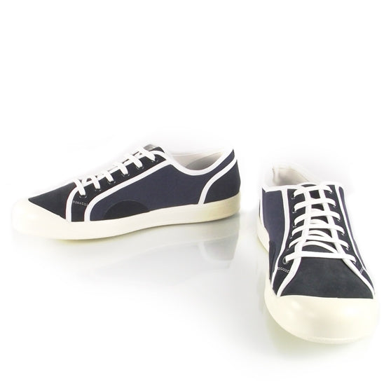 Canvas Suede Signature Crest Sneakers 8 Navy