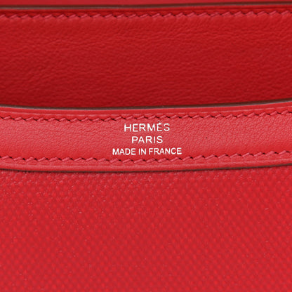 Hermes Swift Toile H Berline Constance 24 Rouge Piment Ecru 6 of 11