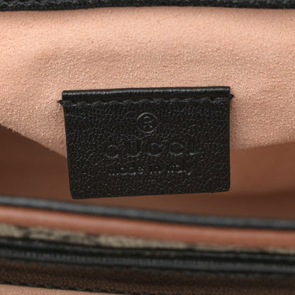 Gucci GG Supreme Monogram New Sakai Lux Calfskin Mini Padlock Flap Pocket Shoulder Bag Beige Ebony Black Cuir 6 of 10