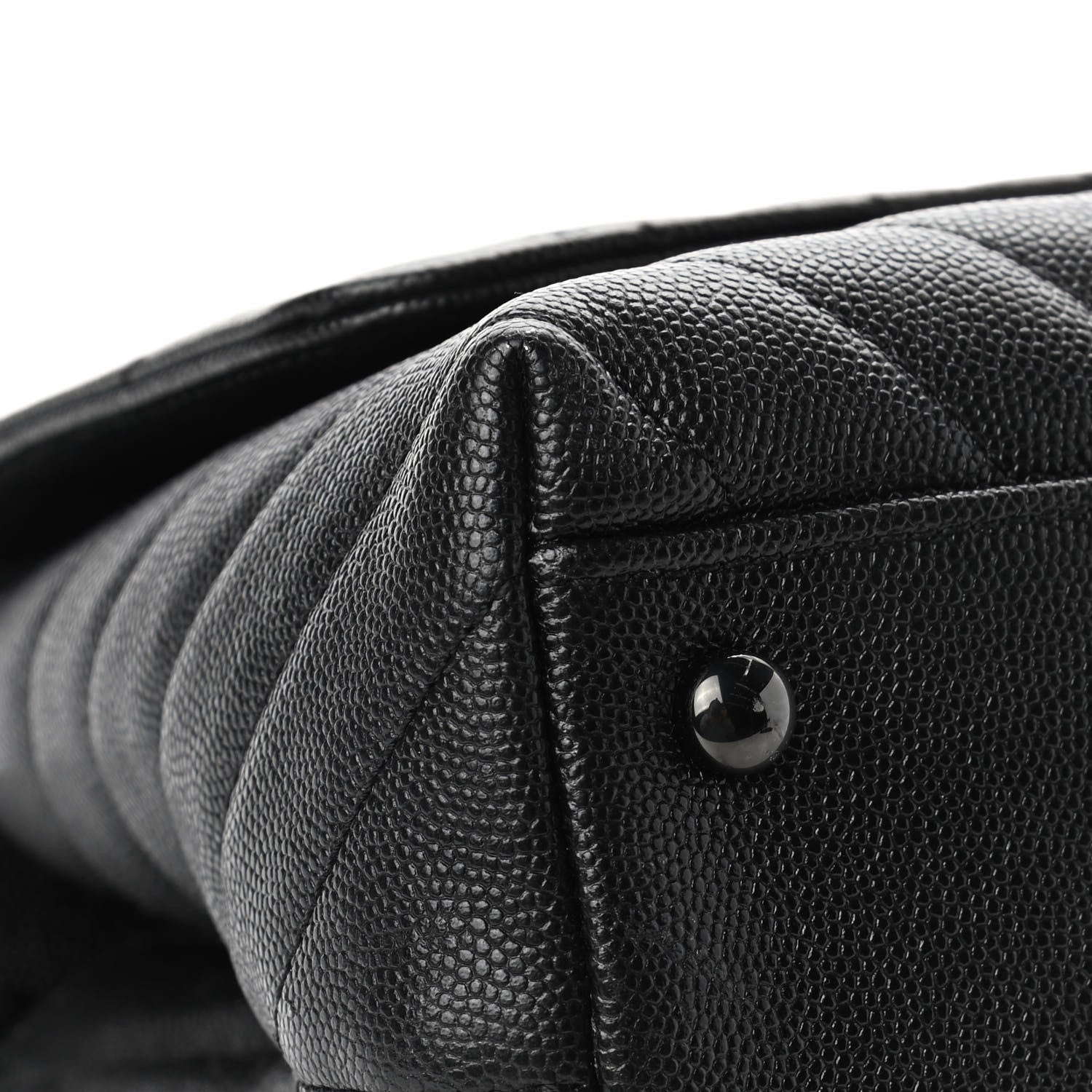 Chanel Caviar Chevron Quilted Small Coco Handle Flap So Black 5 of 10