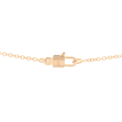 Hermes 18K Rose Gold Diamond Amulettes Cadenas Pendant Necklace 4 of 6