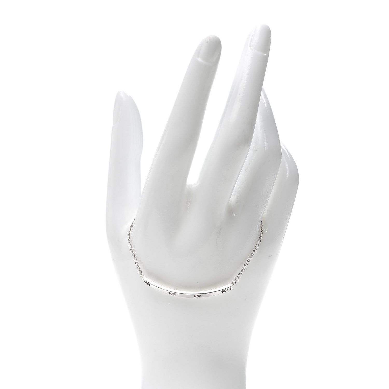 Tiffany Sterling Silver Atlas Bar Pierced Bracelet 2 of 6
