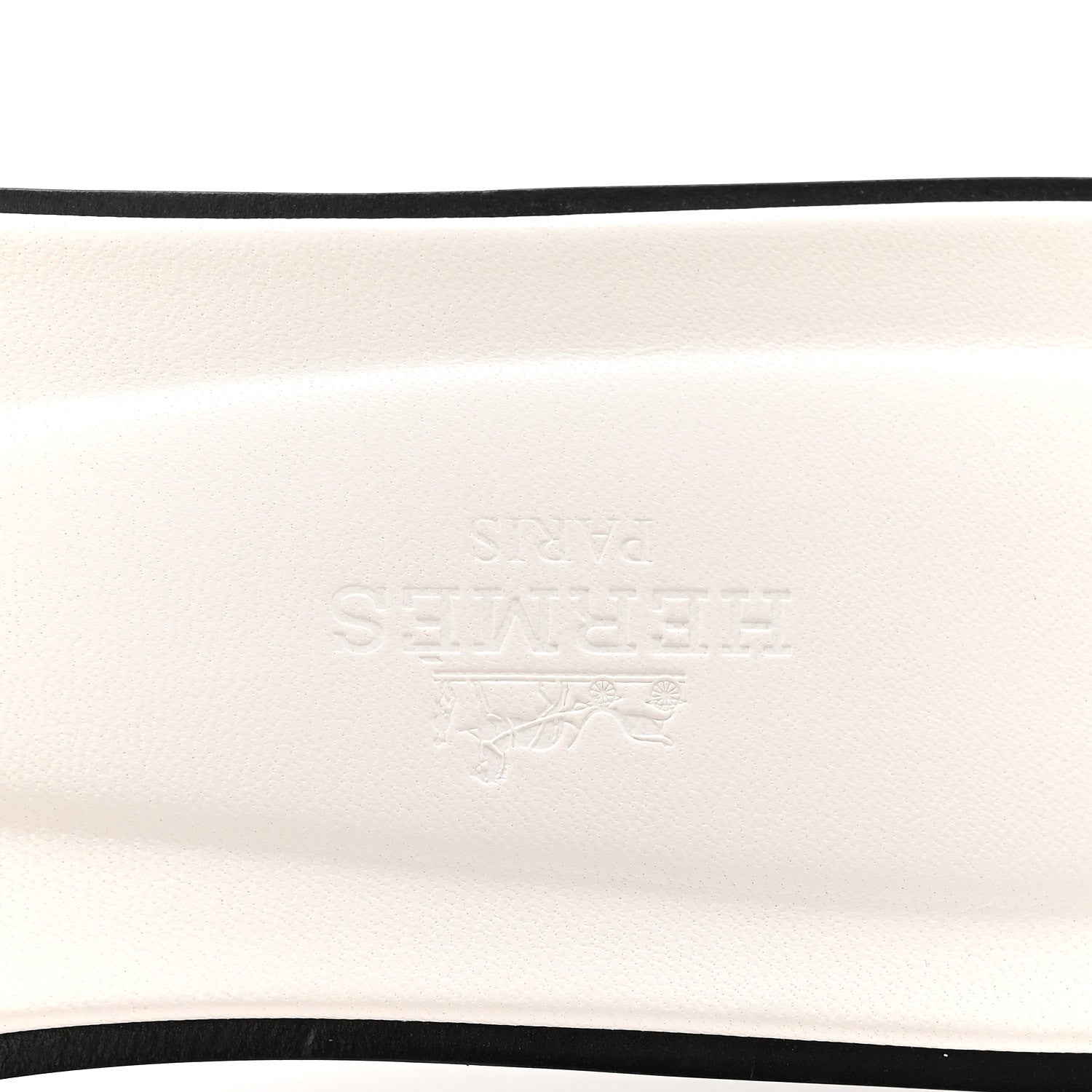 Hermes Calfskin Studded Oran Sandals 37.5 White 8 of 10