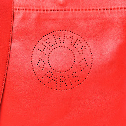 Hermes Lambskin Clou De Selle Pouch Rouge 8 of 11