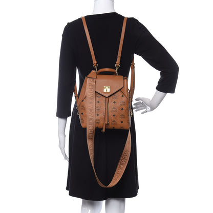 MCM Visetos Small Essential Backpack Cognac 2 of 13