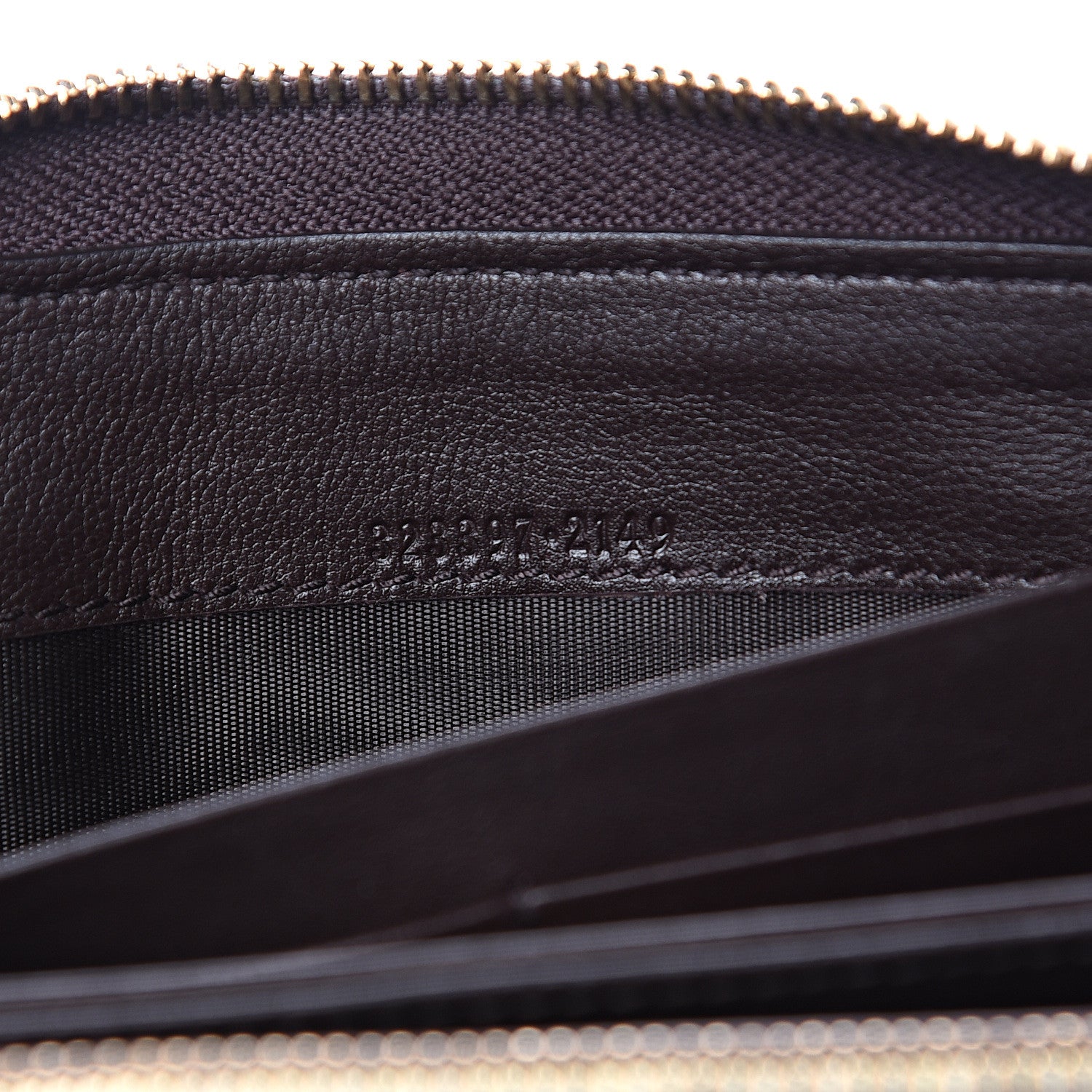 Gucci Guccissima Signature Microguccissima Bree Zip Around Wallet Chocolate 6 of 8