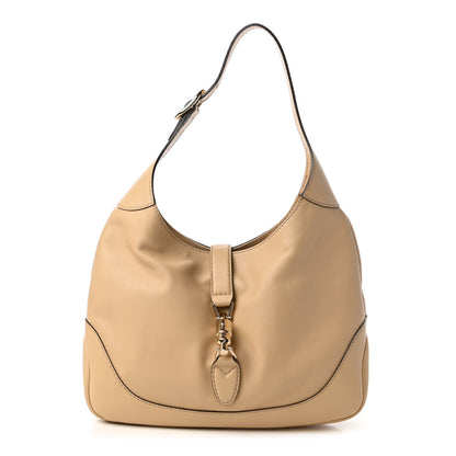 Gucci Calfskin Medium New Jackie Shoulder Bag Beige 1 of 10