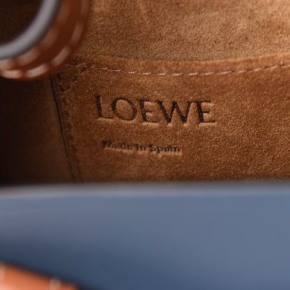 Loewe Calfskin Small Gate Crossbody Bag Tan Steel Blue 6 of 10