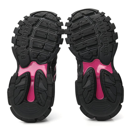 Balenciaga Mesh Rubber Bi-Color Womens Track Sneakers 39 Black Neon Pink 5 of 8