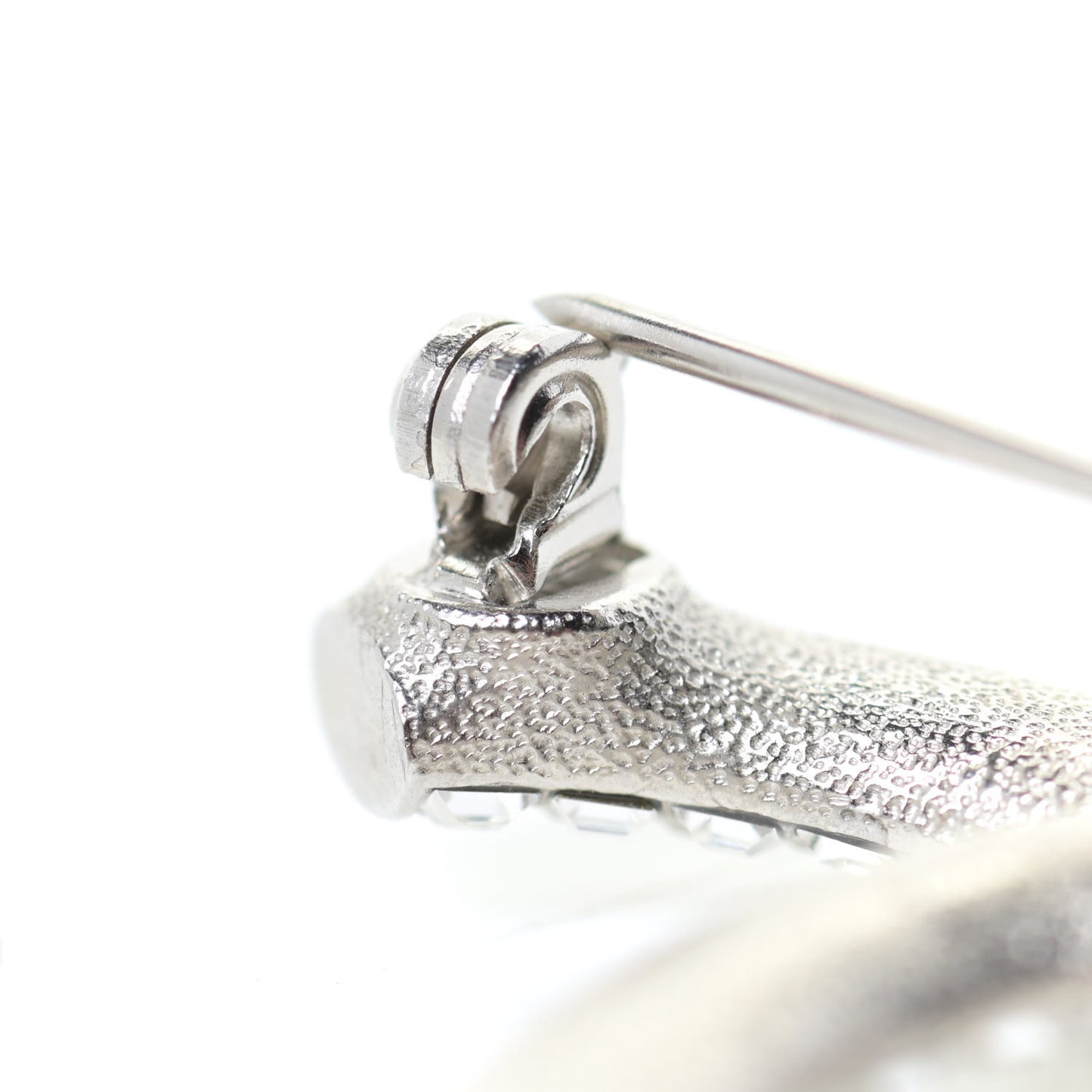 Baguette Crystal CC Brooch Silver