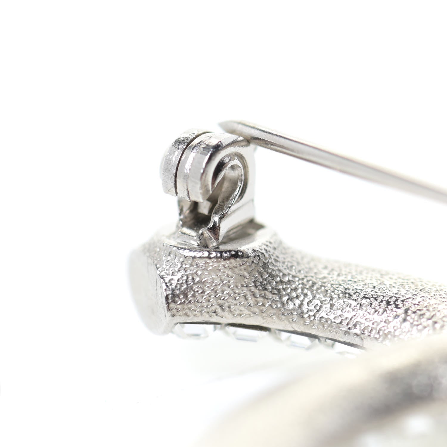 Chanel Baguette Crystal CC Brooch Silver 4 of 4