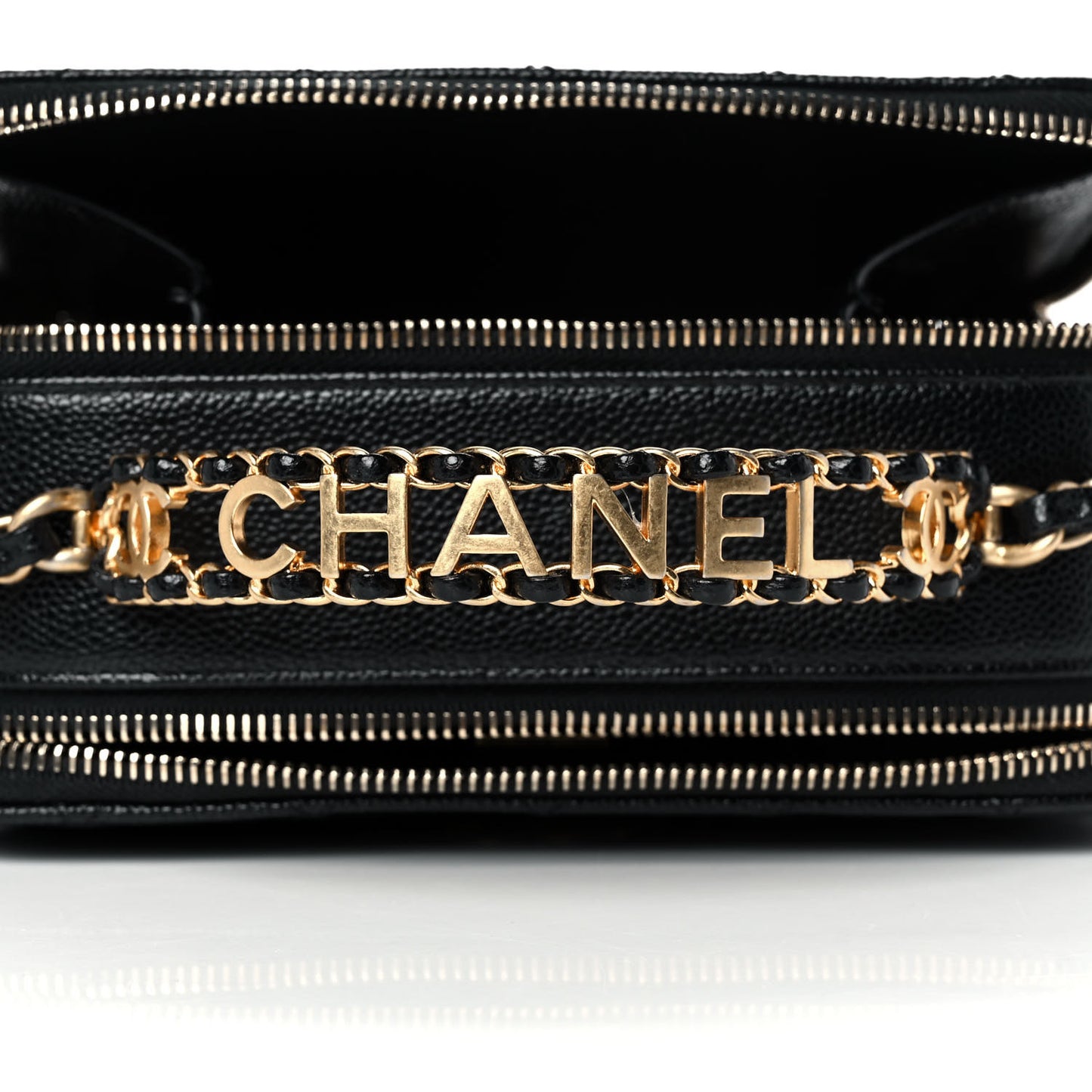 Caviar Quilted Small Pick Me Up Vanity Case Black