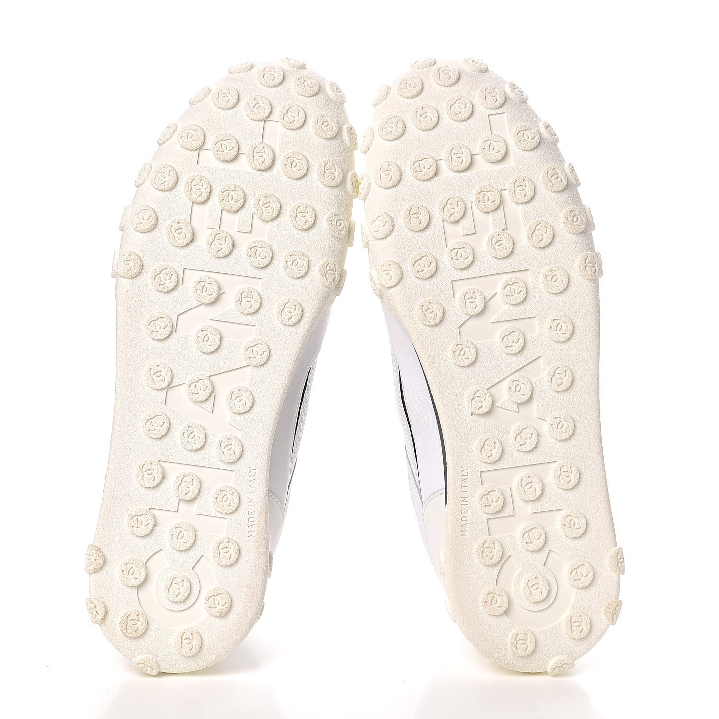 Calfskin Mesh Lycra Womens Logo Sneakers 39.5 White