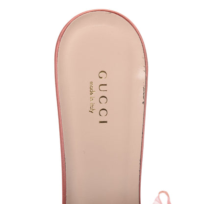 Gucci Tulle Ruffle Low Heel Slide Sandals 39.5 Peach White 7 of 9