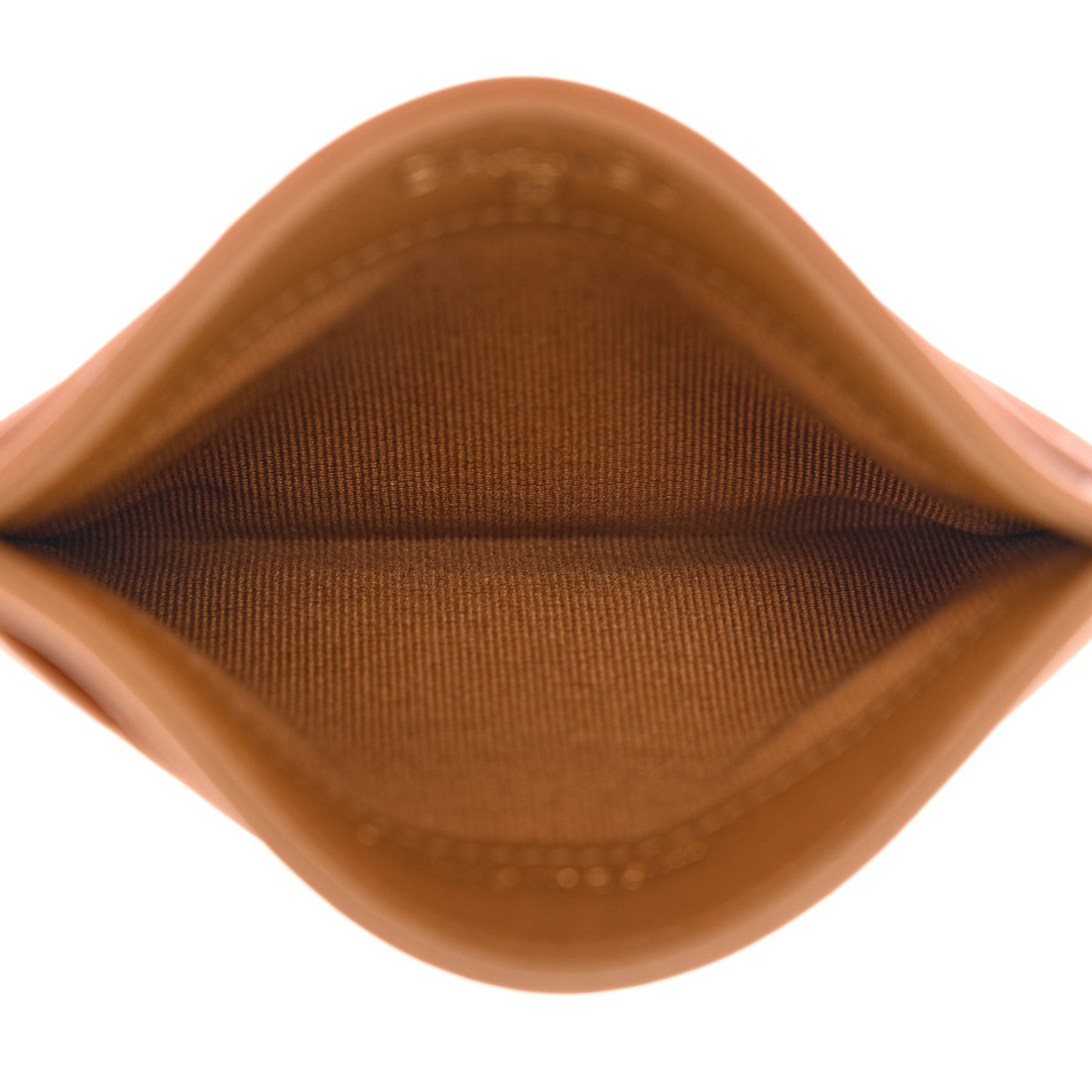 Lambskin Quilted Card Holder Brown